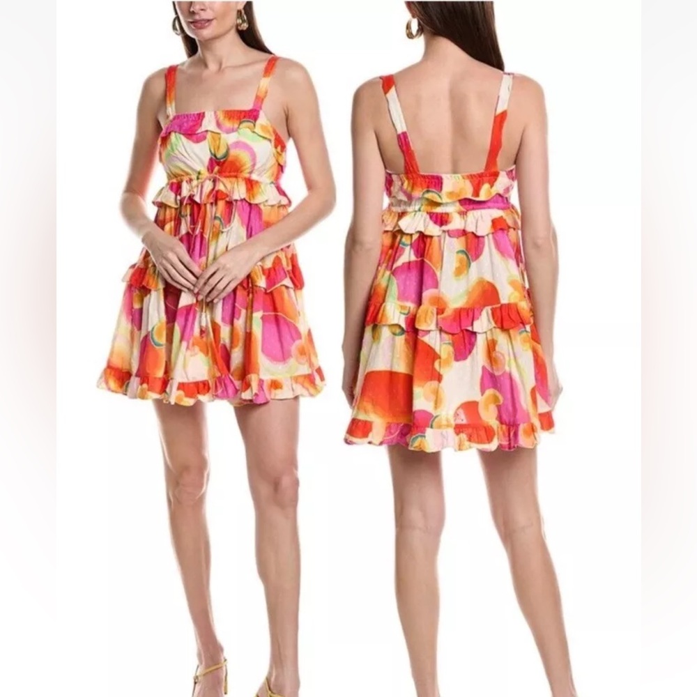 Farm Rio Cashew Juice Mini Dress Sz Large